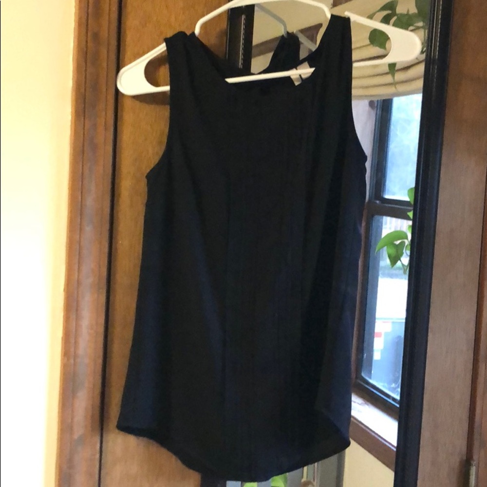 Pleated front tank top
